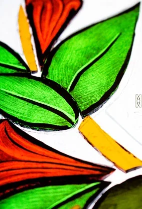 Détail de verre coloré