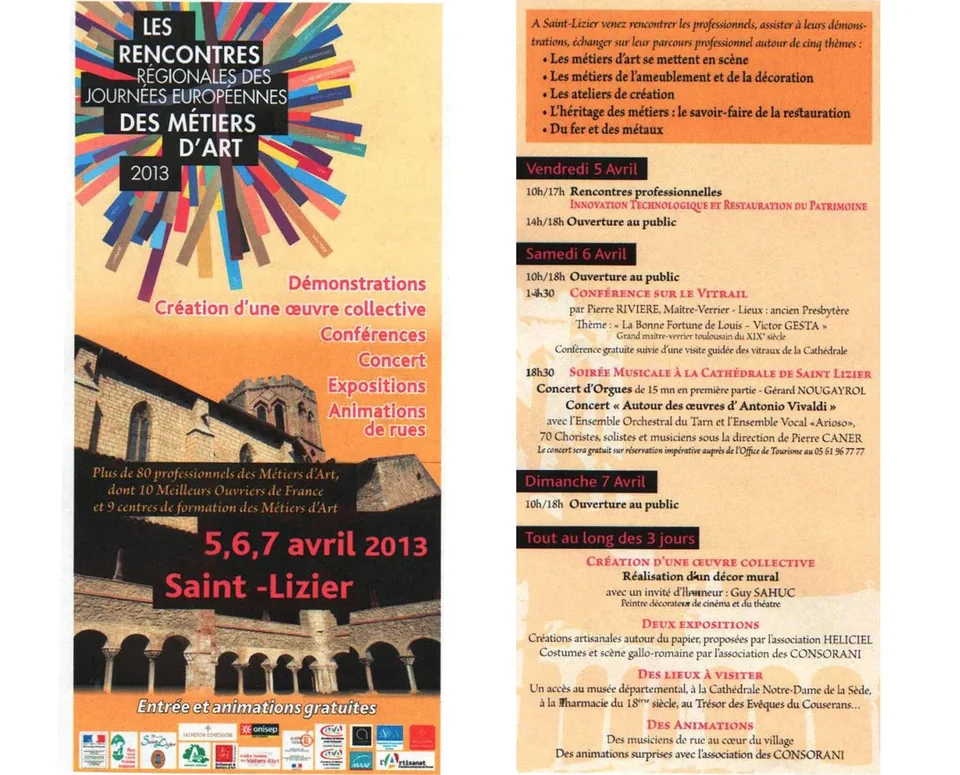 Saint-Lizier — JEMA 2013 — collage ou vue du travail