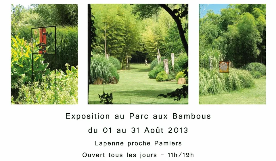 Parc aux Bambous — août 2013 — collage ou vue du travail