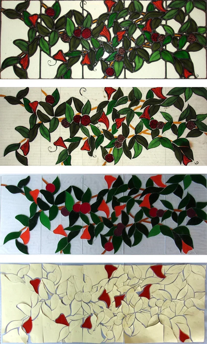 Imposte à motif floral