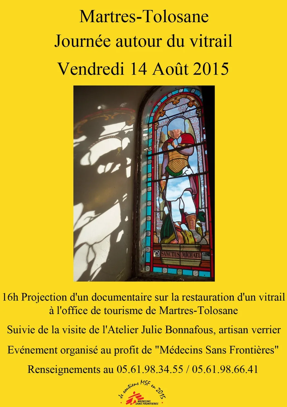 Journée autour du vitrail — août 2015 — collage ou vue du travail