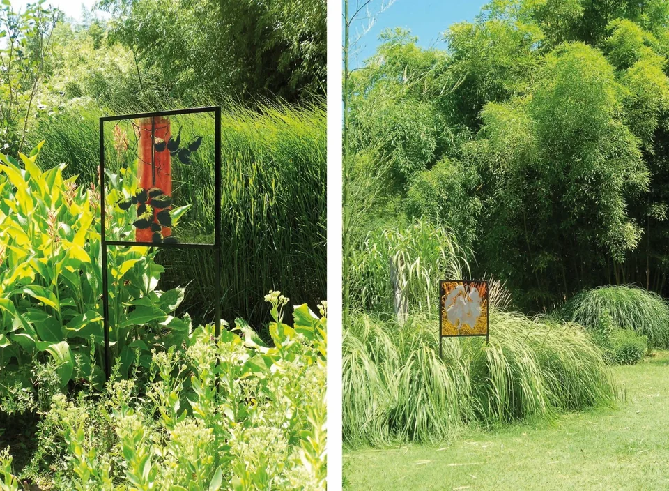 Série Fleur — jardins — collage ou vue du travail
