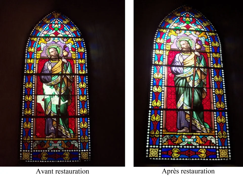 Peinture et restauration — collage ou vue du travail